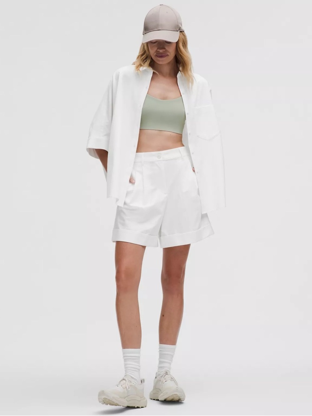 Lululemon High-Waist Linen Shorts